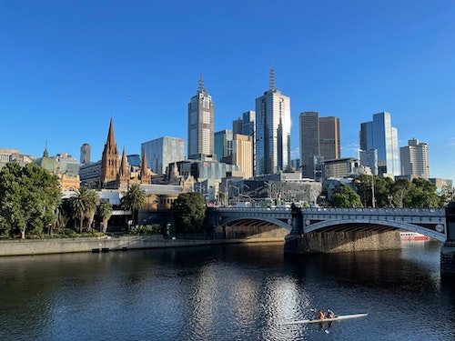 Southbank, Melbourne on a sunny day